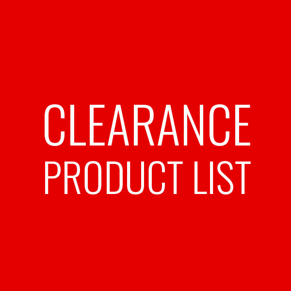 Clearance Product List